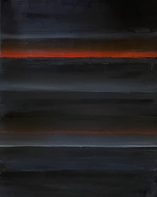 Menschen in der Dämmerung, 50x40cm, 2023
